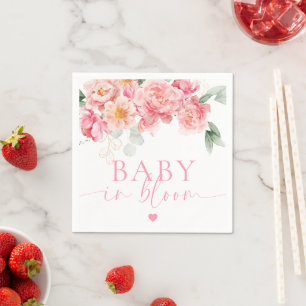 Piper Peony Floral Baby in Bloom Baby Dusche Serviette