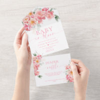 Piper Peony Floral Baby Shower Baby in Bloom