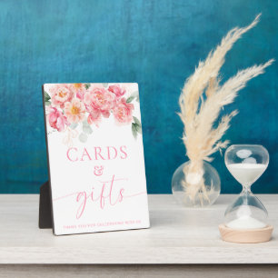 Piper Peony Floral Cards and Gifts Zeichen Fotoplatte