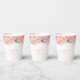 Piper Peony floral Liebe in Bloom Brautparty Pappbecher