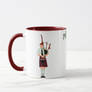 PIPER Rot Kariert Tasse