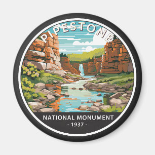 Pipestone Minnesota Circle Magnet