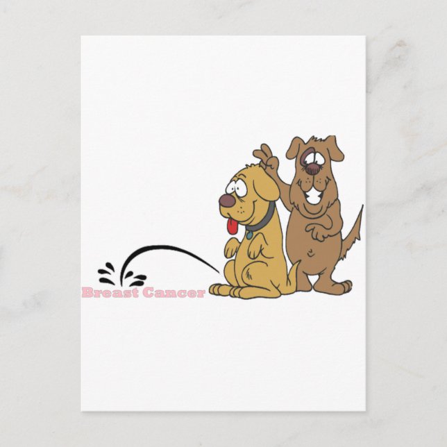 Pipi auf Brustkrebs Postkarte (Vorderseite)