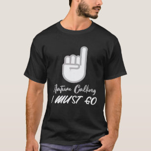 Pipi draußen Erlaubnis Lustig Camping Wandern T-Shirt