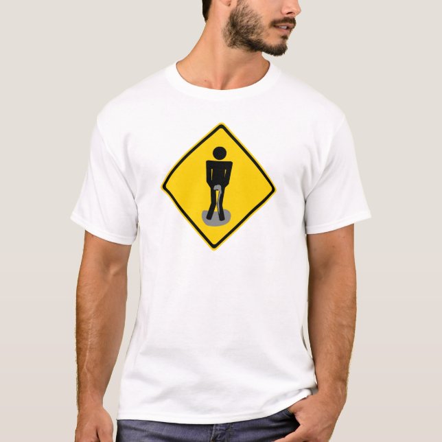 Pipi keucht Verkehrsschild T-Shirt (Vorderseite)