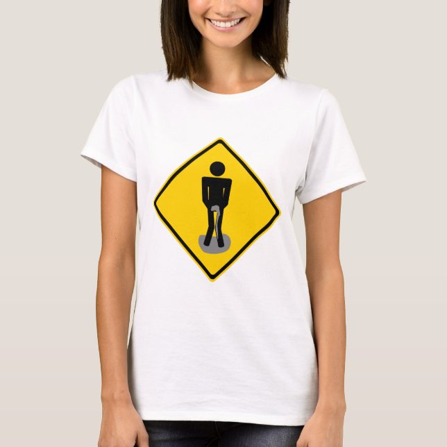 Pipi keucht Verkehrsschild T-Shirt (Vorderseite)
