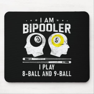 Pipooler Pool Pool Pool Cool Billard 8 und 9 L Mousepad
