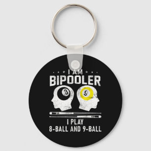 Pipooler Pool Pool Pool Cool Billard 8 und 9 L Schlüsselanhänger