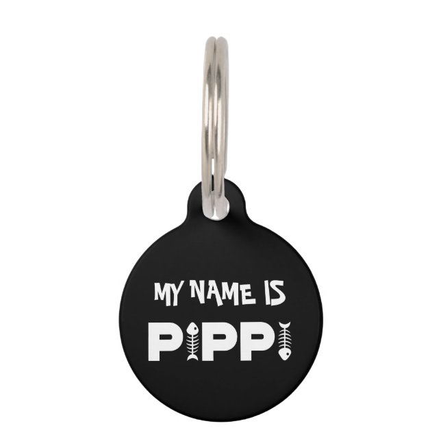 Pippi Cat Pet ID Tag Haustiermarke (Vorderseite)