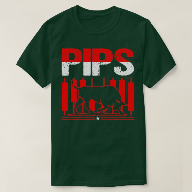 Pips Funny Forex Trader Trader Fan Geschenk T-Shirt (Design vorne)