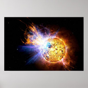 Pipsqueak Star entfesselt Riesenflare NASA Poster