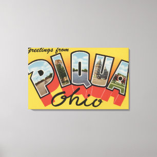 Piqua, OhioGroße BuchstabenszenenPiqua, OH Leinwanddruck
