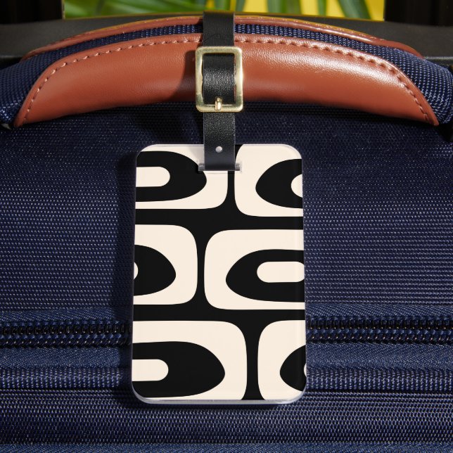 Piquet Mitteljahrhundert Abstrakt Minimal Schwarz  Gepäckanhänger (Vorderseite Insitu 2)