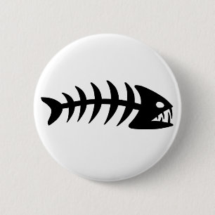Piranha-Fischgräte Button