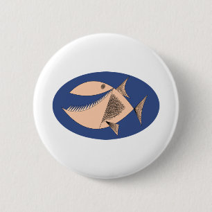 Piranha Fish Button