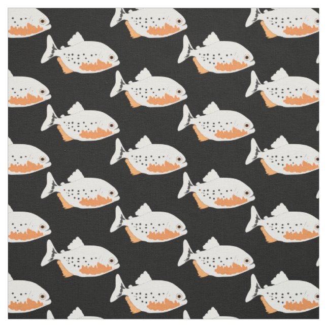 Piranha Fish Red Bellied Piranhas Fun Fish Stoff (Muster)