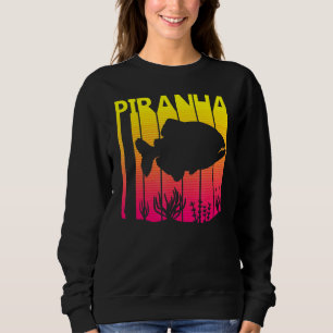 Piranha Fish Retro Sweatshirt