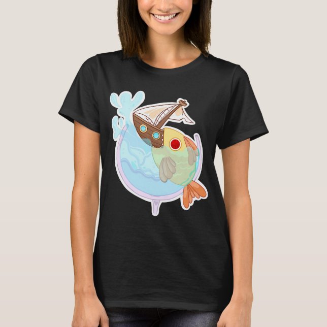 Piranha-Kelch T-Shirt (Vorderseite)