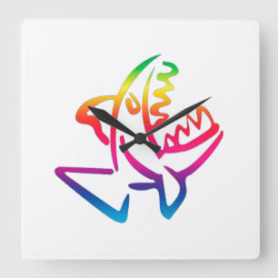 Piranha Quadratische Wanduhr