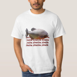 Piranha-südamerikanisches Fisch-niedrige T-Shirt