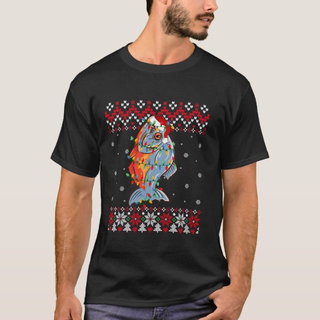 Piranhas Fisch Weihnachtsmannmütze Männer Frauen K T-Shirt (Vorderseite)