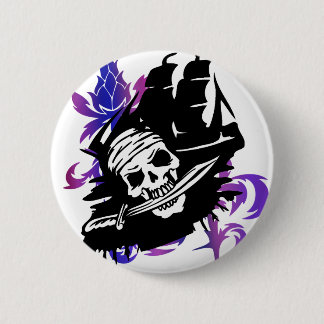 Pirat BDAY Party Piratenschiff Schwert Totenkopf Button