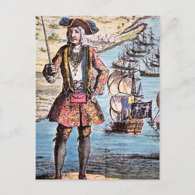 Pirat Black Bart Postkarte (Vorderseite)