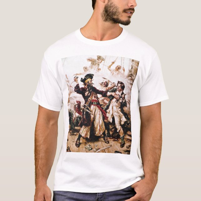 Pirat Blackbeard gefangen genommen T-Shirt (Vorderseite)