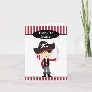 Pirat Boy Note Cards Dankeskarte