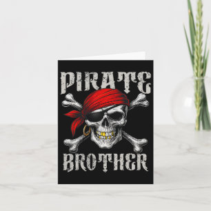 Pirat Bruder Jolly Roger Flagge und Totenkopf-Kreu Karte