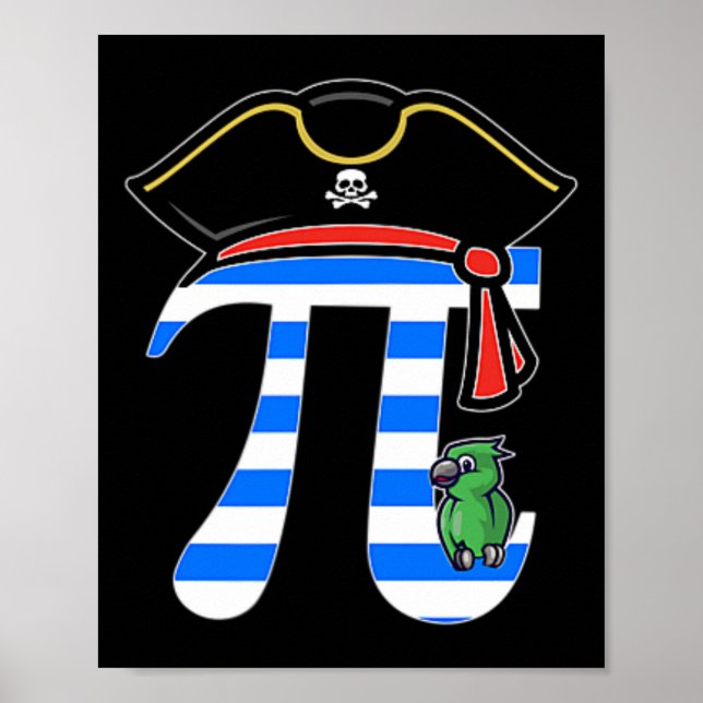 Pirat Costume Hat Pi Rate Poster (Vorne)