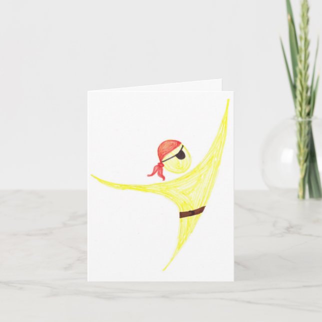 Pirat danken Ihnen Dankeskarte (Vorderseite)