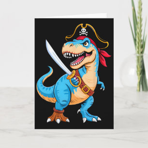 Pirat Dinosaurier T Rex Jungen Kinder Lustiger Hal Karte