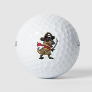 Pirat Dinosaurier T-Rex Lustiges Halloween Kostüm Golfball