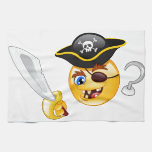 Pirat Emoji Küchentuch
