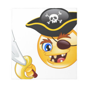 Pirat-Emoji Notizblock