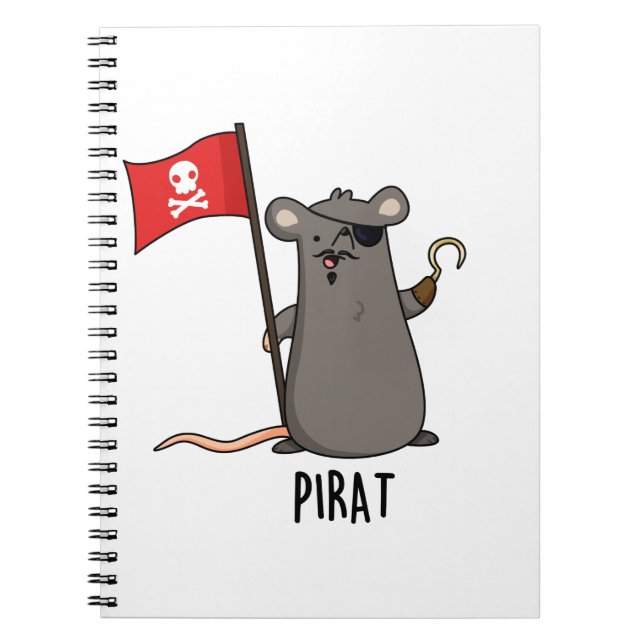 Pirat Funny Pirate Rat Pun Notizblock (Vorderseite)