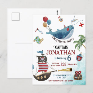 Pirat Geburtstagsfeier Postkarte