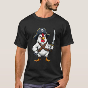 Pirat Huhn Lustiges Halloween-Kostüm für Geflügel T-Shirt