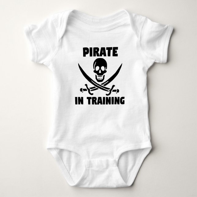 Pirat im Training Baby Strampler (Vorderseite)