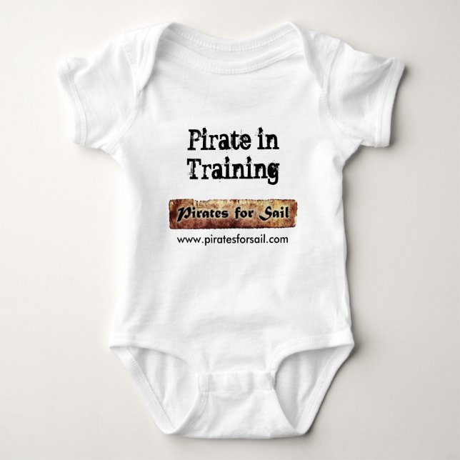 "Pirat im Training Baby Strampler (Vorderseite)