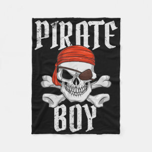 Pirat Jungen Halloween Schädel & Kreuzknochen Fleecedecke