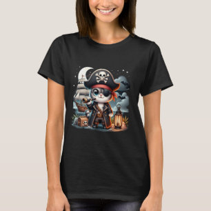 Pirat Katzen Abenteuer Vintage Katzenliebhaber Ret T-Shirt