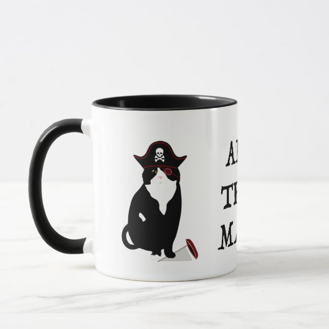 Pirat Katzen Ahoy Tasse (Links)