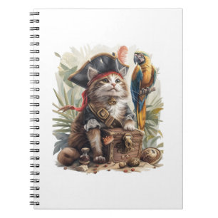 Pirat Katzen Schatz Notizblock