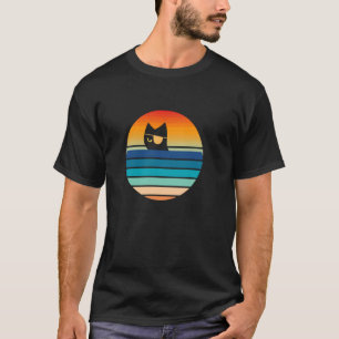 Pirat Katzenkapitän Kätzchen Augenklappe Meer T-Shirt