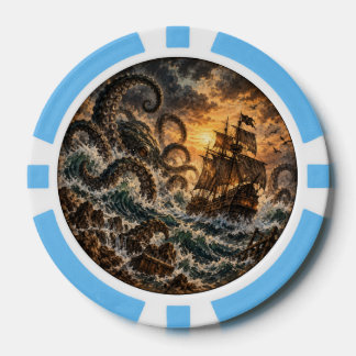 Pirat Kraken Seeungeheuer Poker Chip