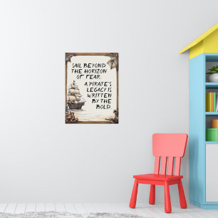 Pirat Leben Motivationswörter Miceville Poster