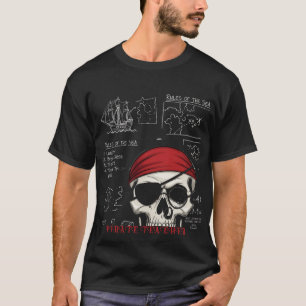Pirat Lehrer Lustiger Totenkopf & Mathe Regeln T-Shirt