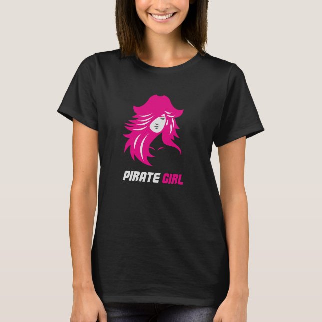 Pirat Mädchen Baddie Ästhetik T-Shirt (Vorderseite)